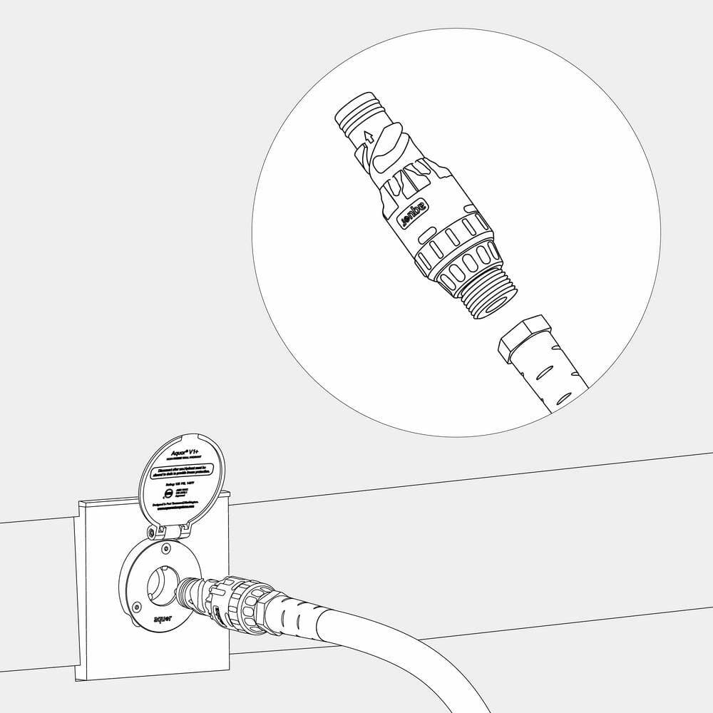 AQUOR 3/4 in. GHT Vacuum-Breaker Hose Connector for House Hydrants, Gray (3)