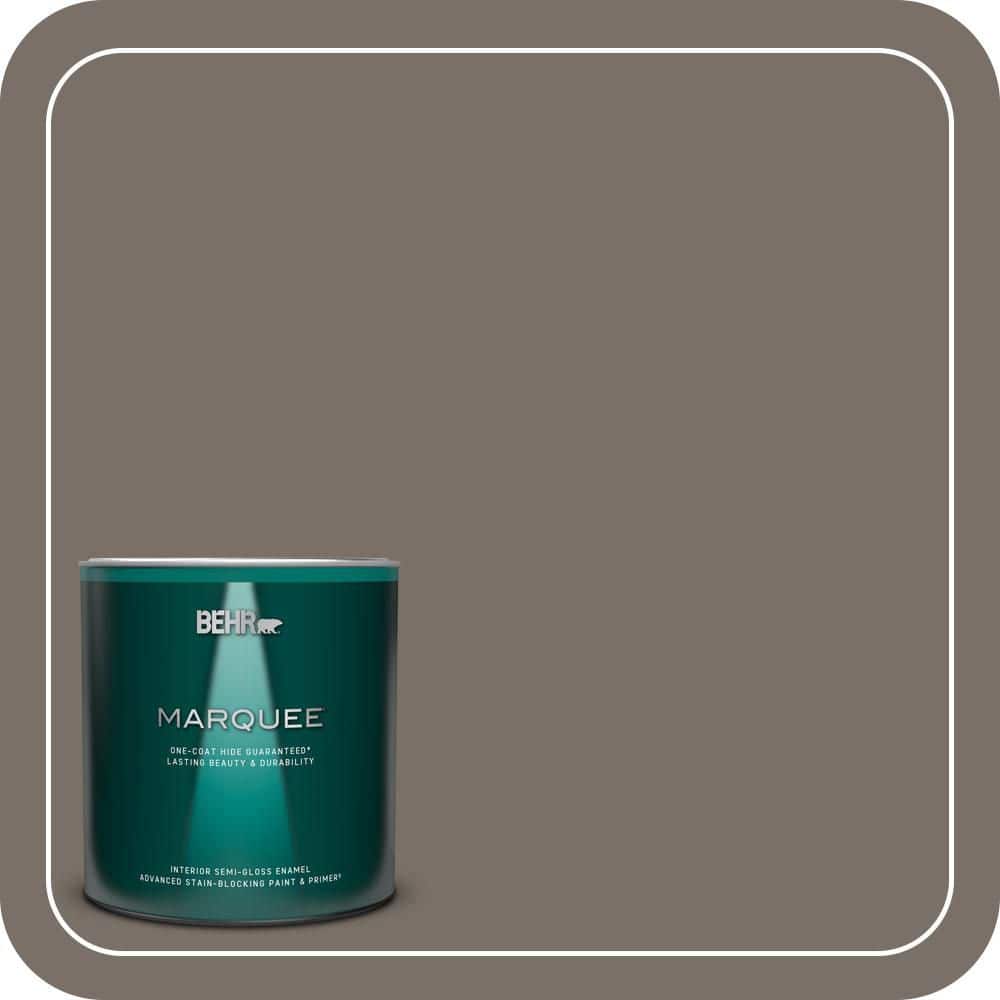 BEHR MARQUEE 1 qt. #N200-6 Kindling One-Coat Hide Semi-Gloss Enamel Interior Paint & Primer
