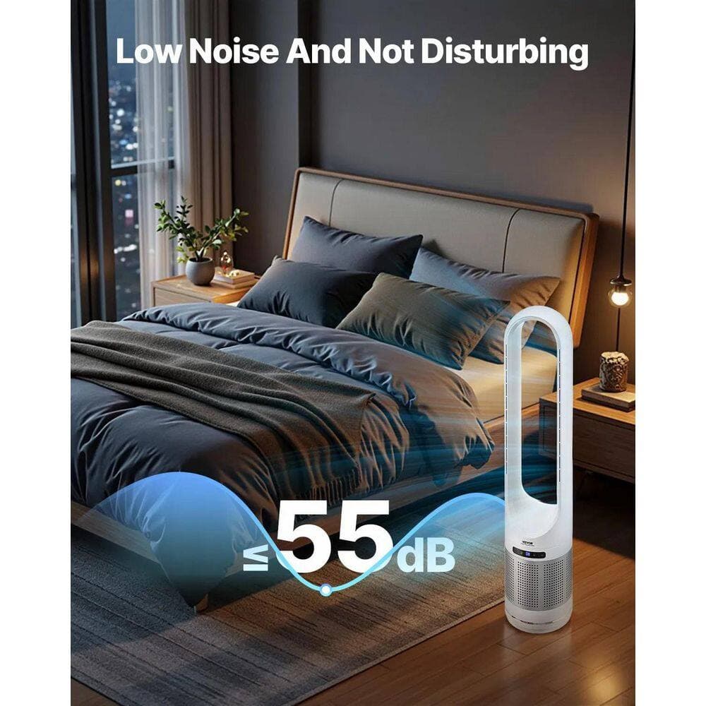 cadeninc 40 in. Oscillating Tower Fan 8H Timer 15.4 ft. / s High Velocity with Remote Control, White (3)