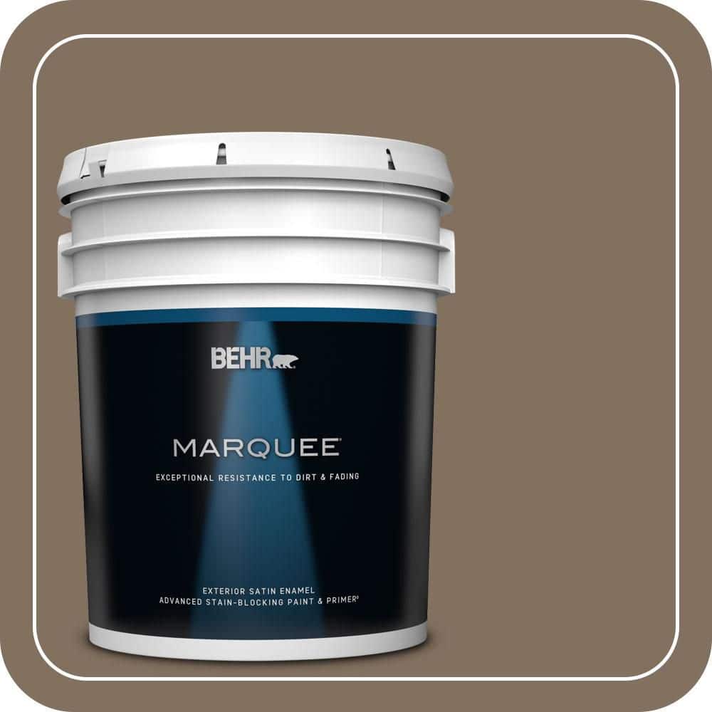 BEHR MARQUEE 5 gal. #PPU5-04 Mocha Latte Satin Enamel Exterior Paint & Primer (1)
