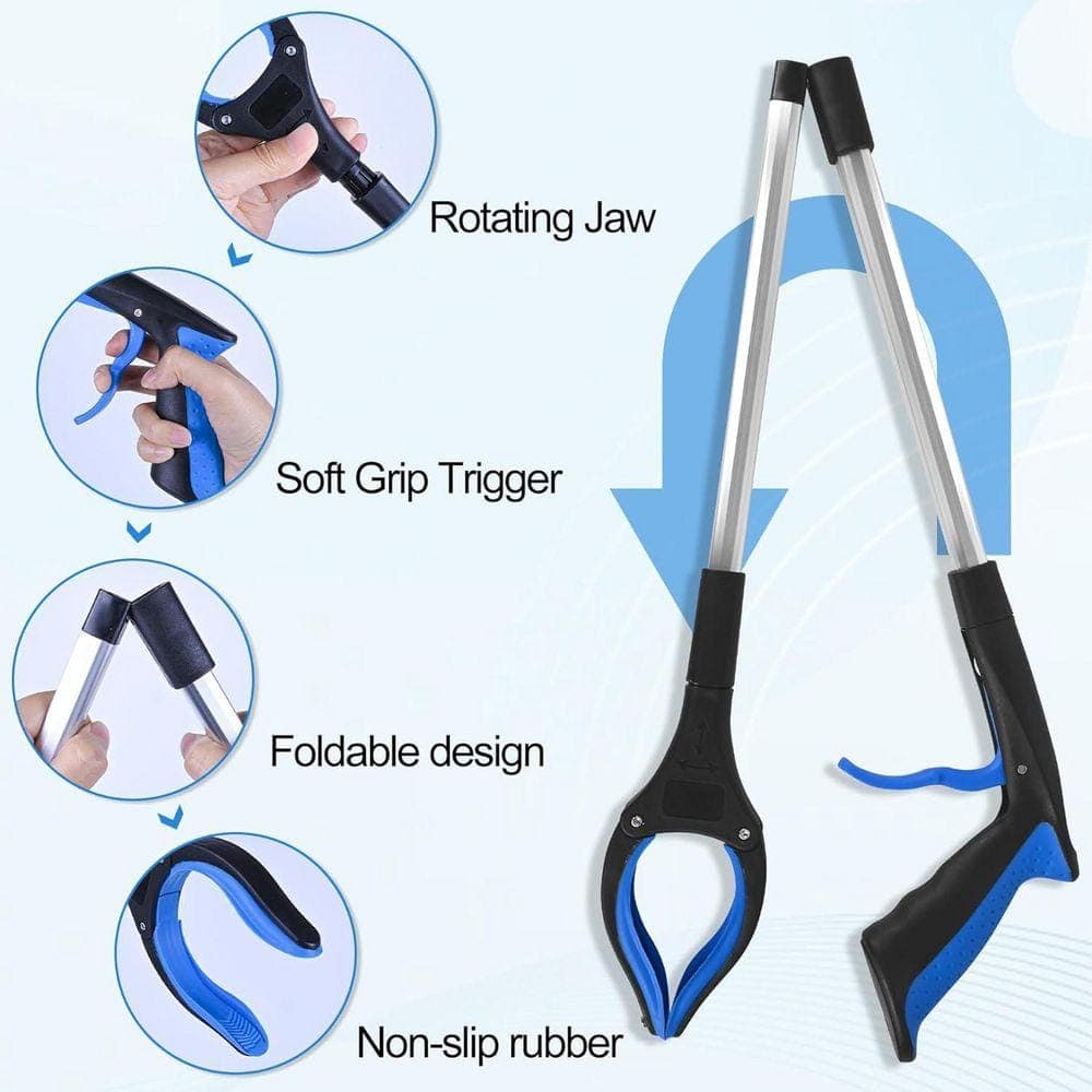 Justincity Commercial 32 in. Trash Grabber Reacher Tool Heavy Duty Lightweight with Ergonomic Non-Slip Handle (6-Pack) (3)