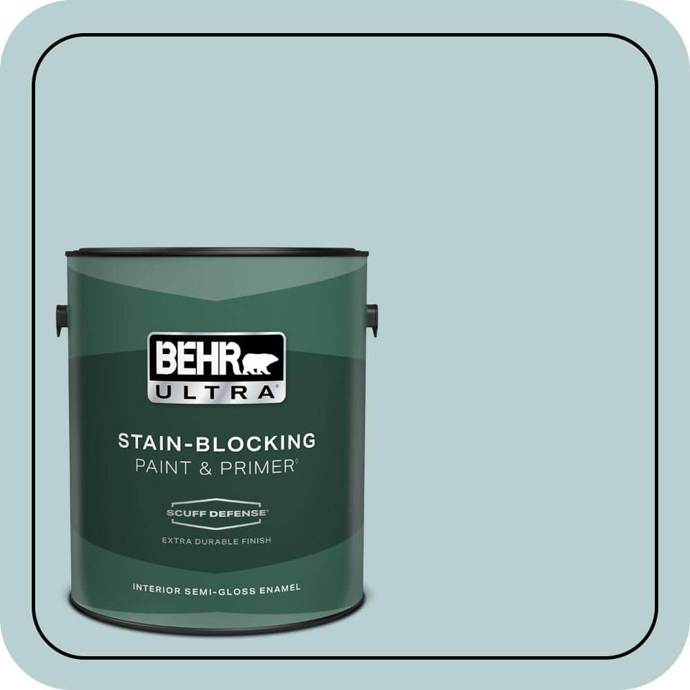BEHR ULTRA 1 gal. #S440-2 Malaysian Mist Extra Durable Semi-Gloss Enamel Interior Paint & Primer