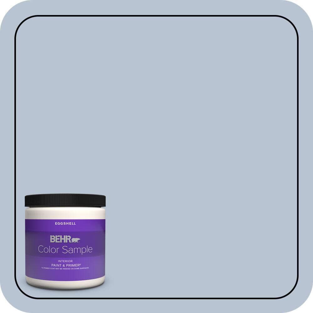 BEHR PREMIUM PLUS 8 oz. #590E-3 Hyacinth Tint Eggshell Enamel Interior Paint & Primer Color Sample