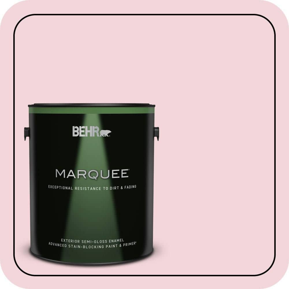 BEHR MARQUEE 1 gal. #P140-1 Summer Crush Semi-Gloss Enamel Exterior Paint & Primer
