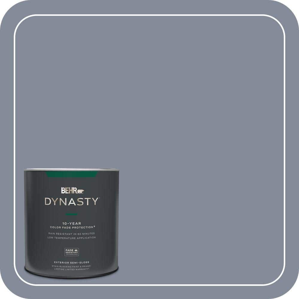 BEHR DYNASTY 1 qt. #PPU15-08 River Tour Semi-Gloss Enamel Exterior Stain-Blocking Paint & Primer