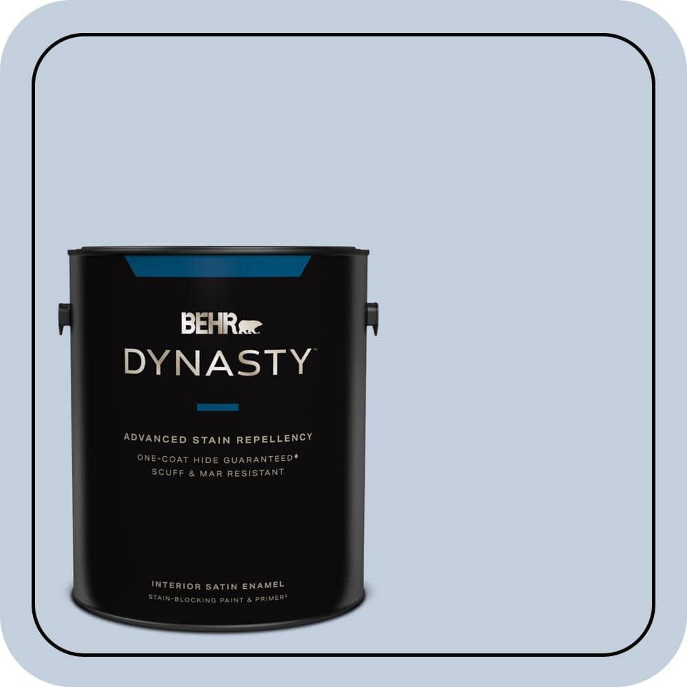 BEHR DYNASTY 1 gal. #PPU15-17 Monet One-Coat Hide Satin Enamel Interior Stain-Blocking Paint and Primer