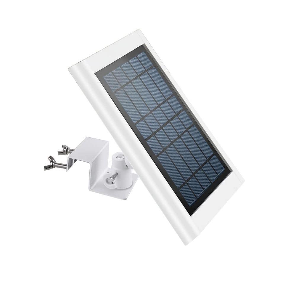 Vrbgify Adjustable Gutter Mount for Ring Solar Panel-Weatherproof Aluminum Bracket for Optimal Sunlight Angle (White)