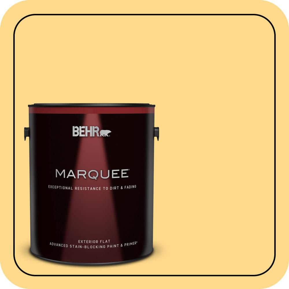 BEHR MARQUEE 1 gal. #P270-4 Egg Cream Flat Exterior Paint & Primer