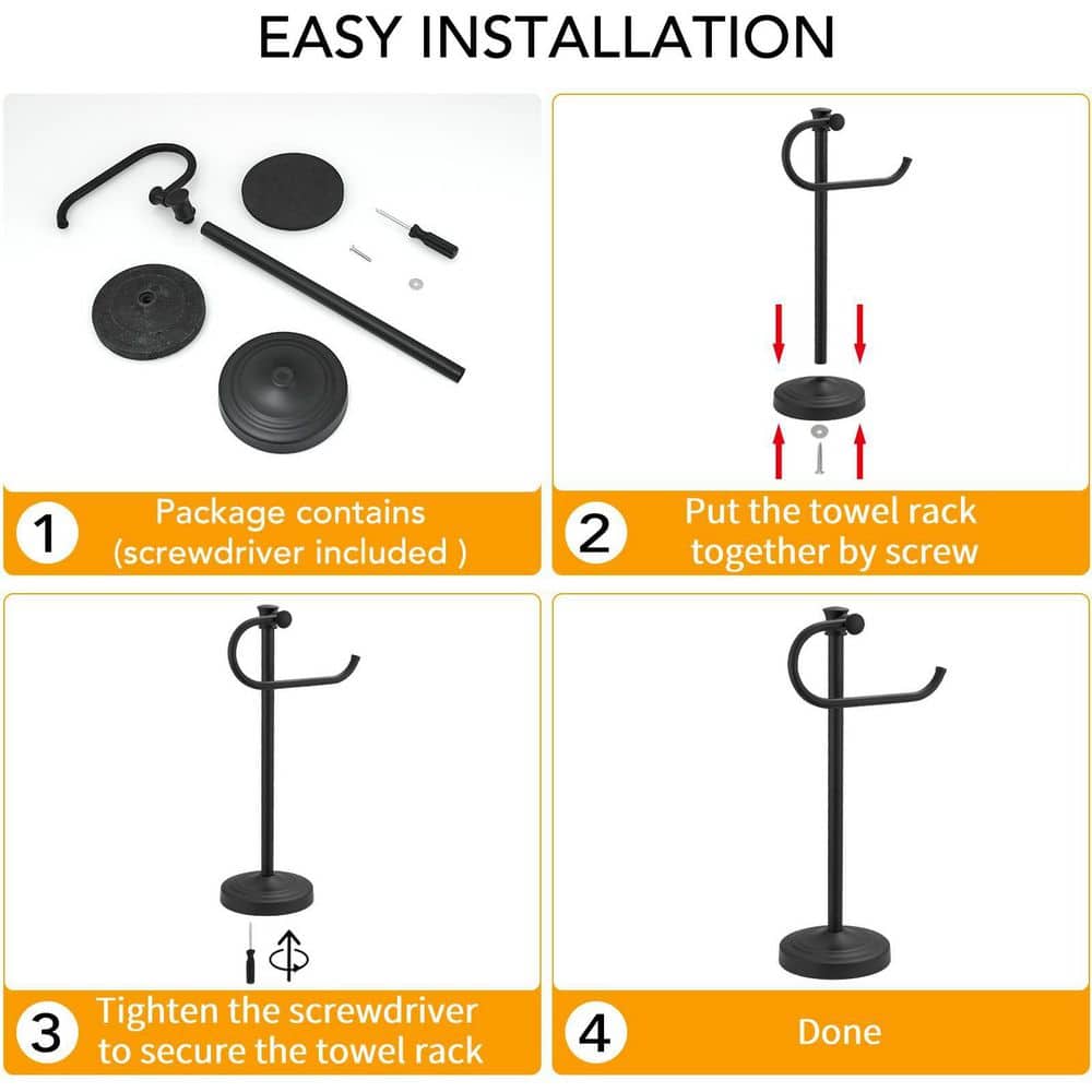 KHKFY Stainless Steel 36 in. Wall Mounted SUS304 Single Bar Bathroom Towel Holder Rail Rack in Chrome Finish (2)