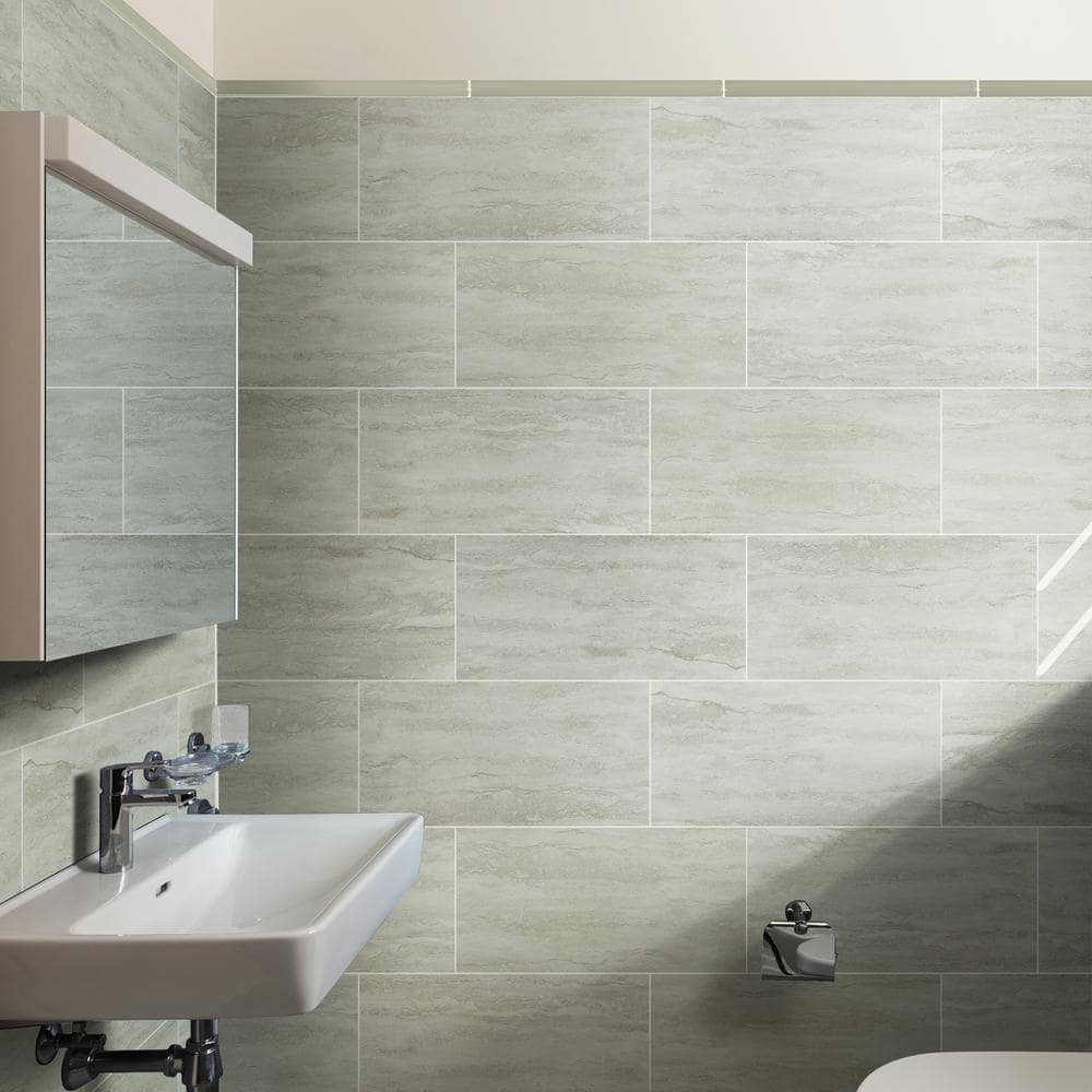 MSI Domino Gray Quarter Round Molding 0.6 in. x 12 in. Glossy Ceramic Wall Tile (1 lin. ft.) (3)