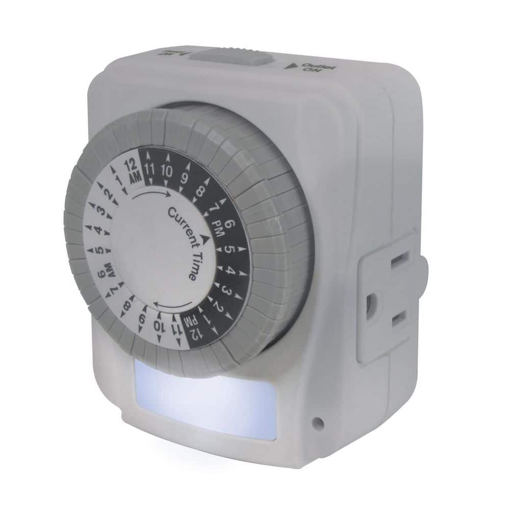 Unbranded 125-Volt Indoor Mechanical Timer, White (3)