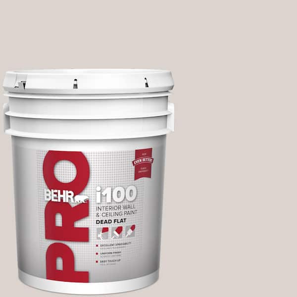 BEHR PRO 5 gal. #780A-2 Smoked Oyster Dead Flat Interior Paint (2)