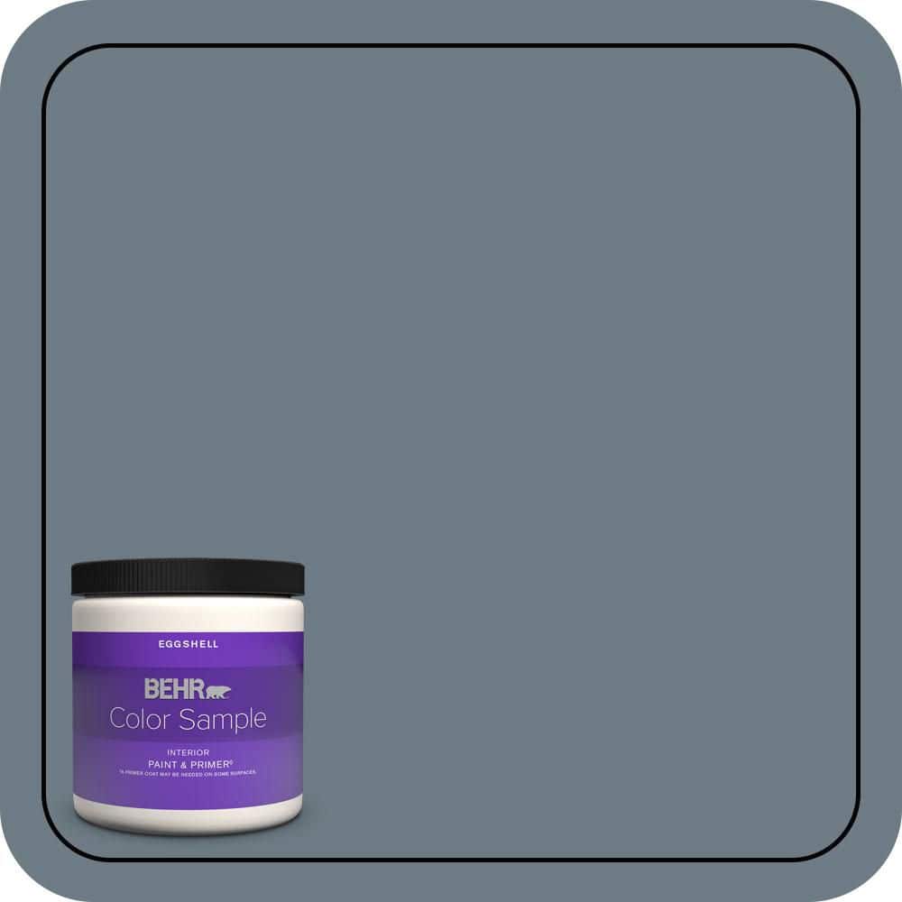 BEHR PREMIUM PLUS #N490-5 Charcoal Blue Enamel Low Odor & Primer (1)