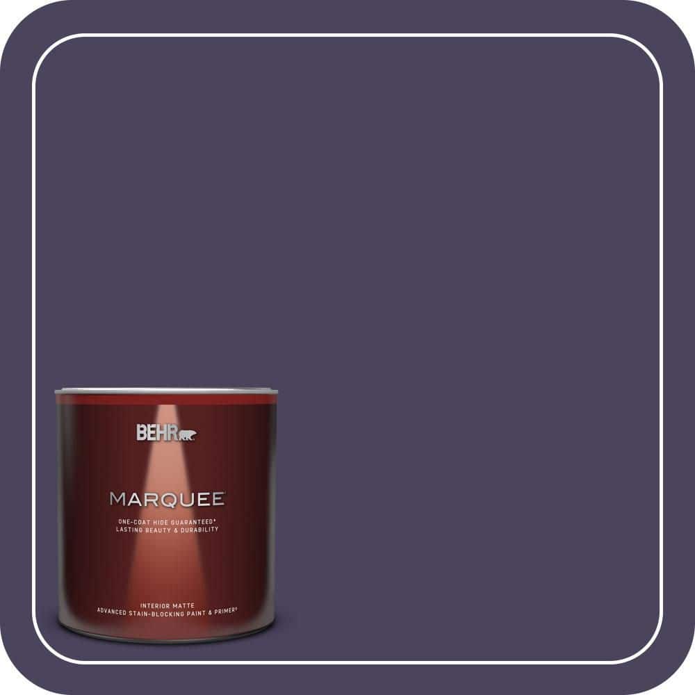 BEHR MARQUEE 1 qt. #S-H-640 Purple Blanket Matte Interior Paint & Primer