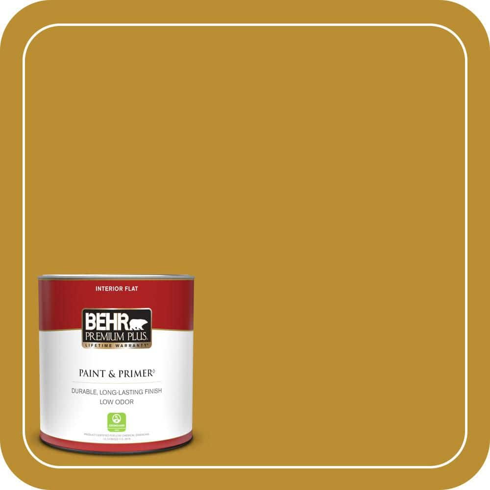 BEHR PREMIUM PLUS #360D-7 Brown Mustard Enamel Interior/Exterior Paint & Primer Color Sample (1)