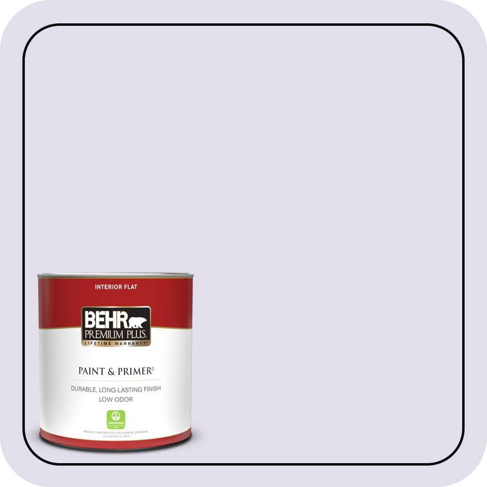 BEHR PREMIUM PLUS 1 qt. #M560-1 Sweet Bianca Flat Low Odor Interior Paint & Primer