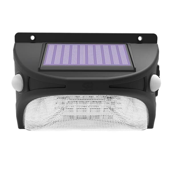Sensor Brite 4.44-Watt Equivalent Integrated LED Black Color Changing Solar Motion Sensing Area Wall Pack Light