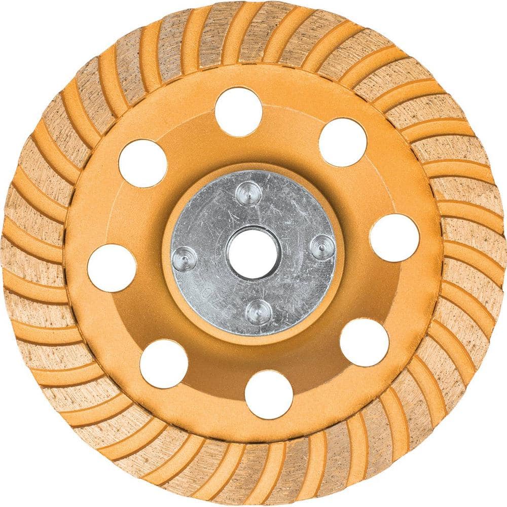 Makita 5 in. Turbo Low-Vibration Diamond Cup Wheel, Compatible with Angle Grinders with electronic controller