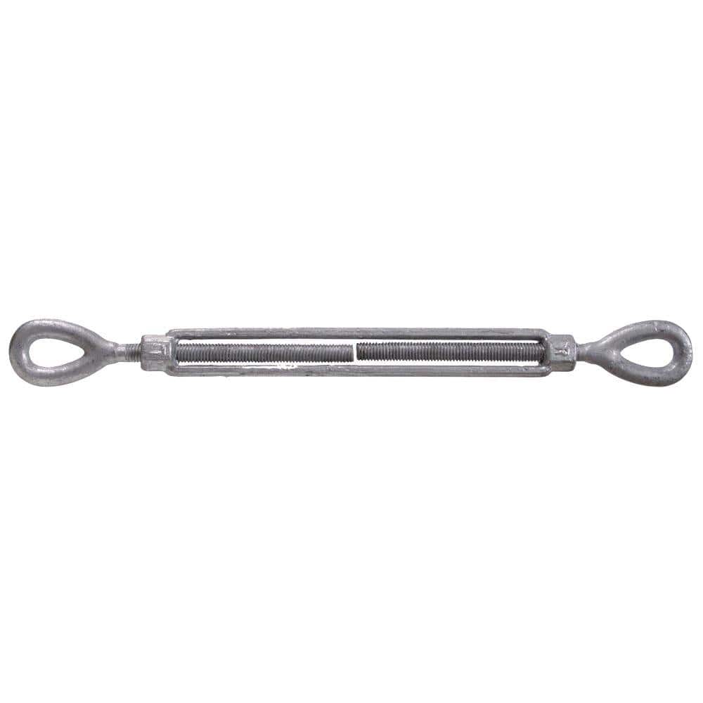 The Hillman Group 5/8-11 x 32-9/16 in. Eye and Eye Turnbuckle Forged Steel with Hot-Dipped Galvanized (1-Pack)