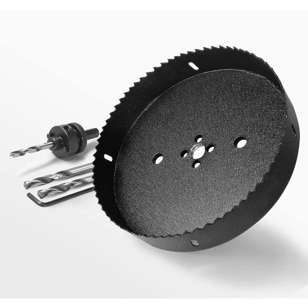 Unbranded 7-1/4 in. Bi-Metal Hole Saw with Quick Change Arbor Heavy Duty Cutting Tool for Boards Wood Plastic Drywall Soft Metal