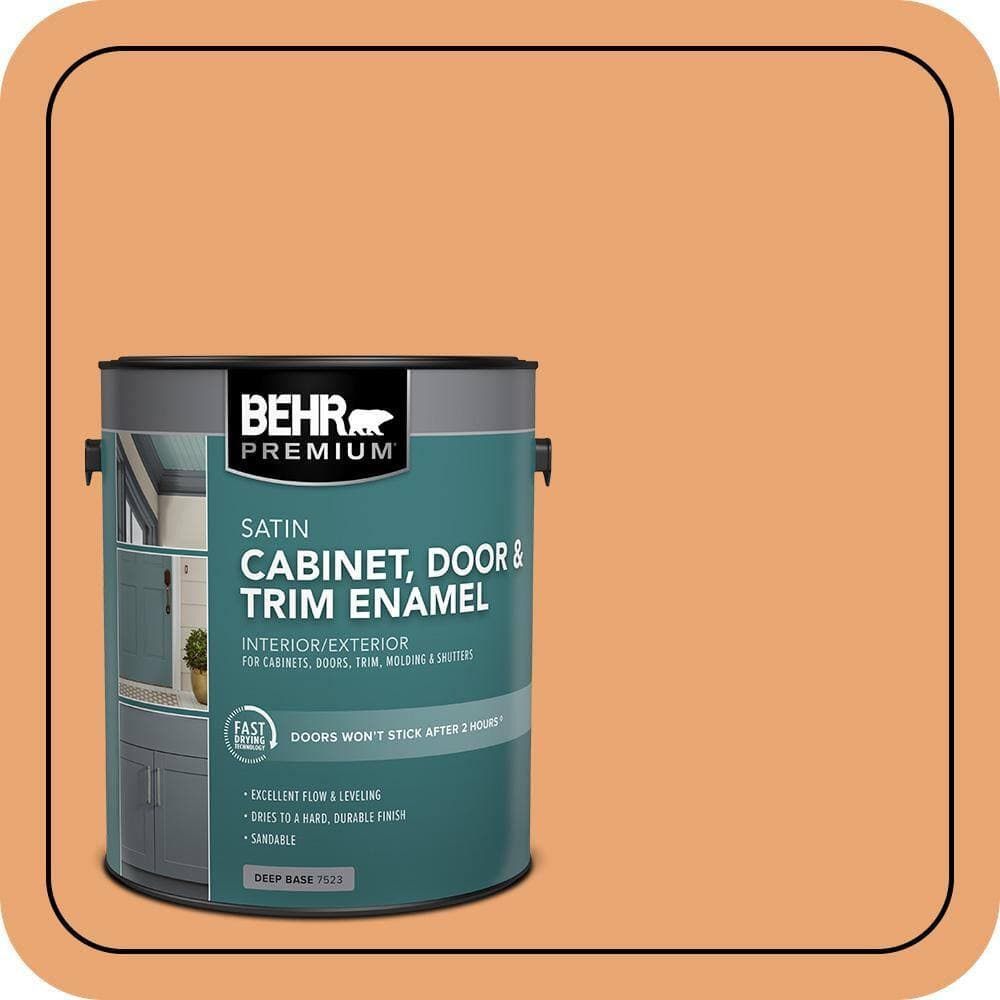 BEHR PREMIUM 1 gal. #M230-5 Sweet Curry Satin Enamel Interior/Exterior Cabinet, Door & Trim Paint