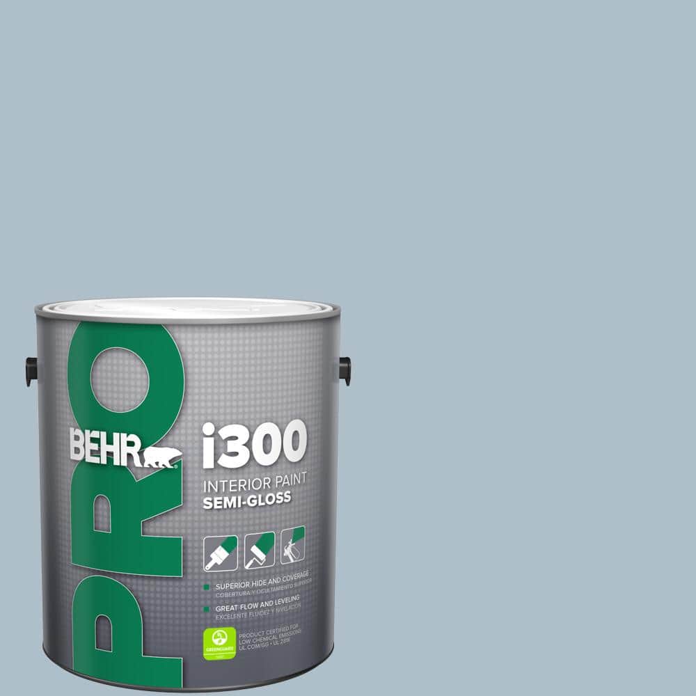 BEHR PRO 1 gal. #570E-3 Liberty Gray Semi-Gloss Interior Paint (2)