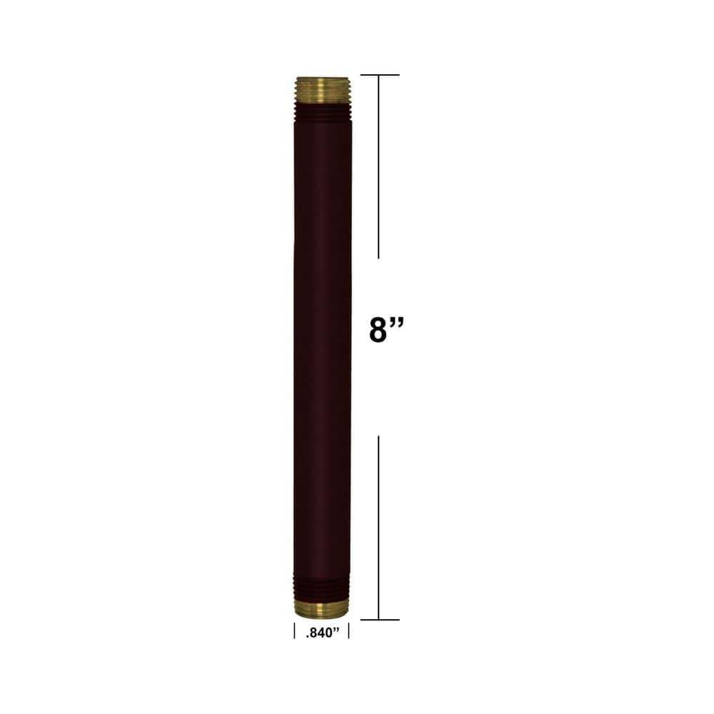 Westbrass 1/2 in. x 8 in. IPS Brass Pipe Nipple in Oil Rubbed Bronze (3)