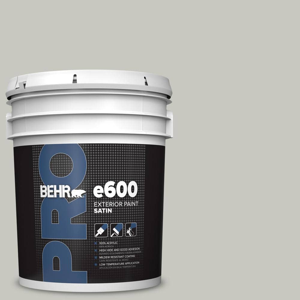 BEHR PRO 5 gal. #N360-2 Silver Marlin Satin Enamel Exterior Paint