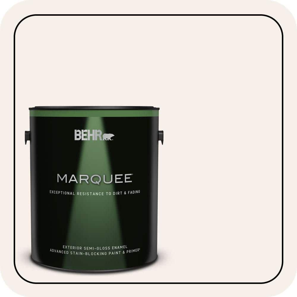BEHR MARQUEE 1 gal. #W-B-100 Billowy Clouds Semi-Gloss Enamel Exterior Paint & Primer