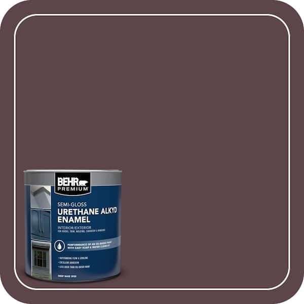 BEHR PREMIUM 1 qt. Home Decorators Collection #HDC-CL-07 Dark Berry Semi-Gloss Enamel Urethane Alkyd Interior/Exterior Paint (2)