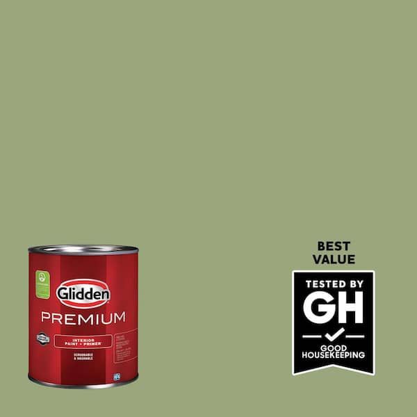 Glidden Premium 1 qt. PPG1121-5 Guacamole Flat Interior Latex Paint (2)