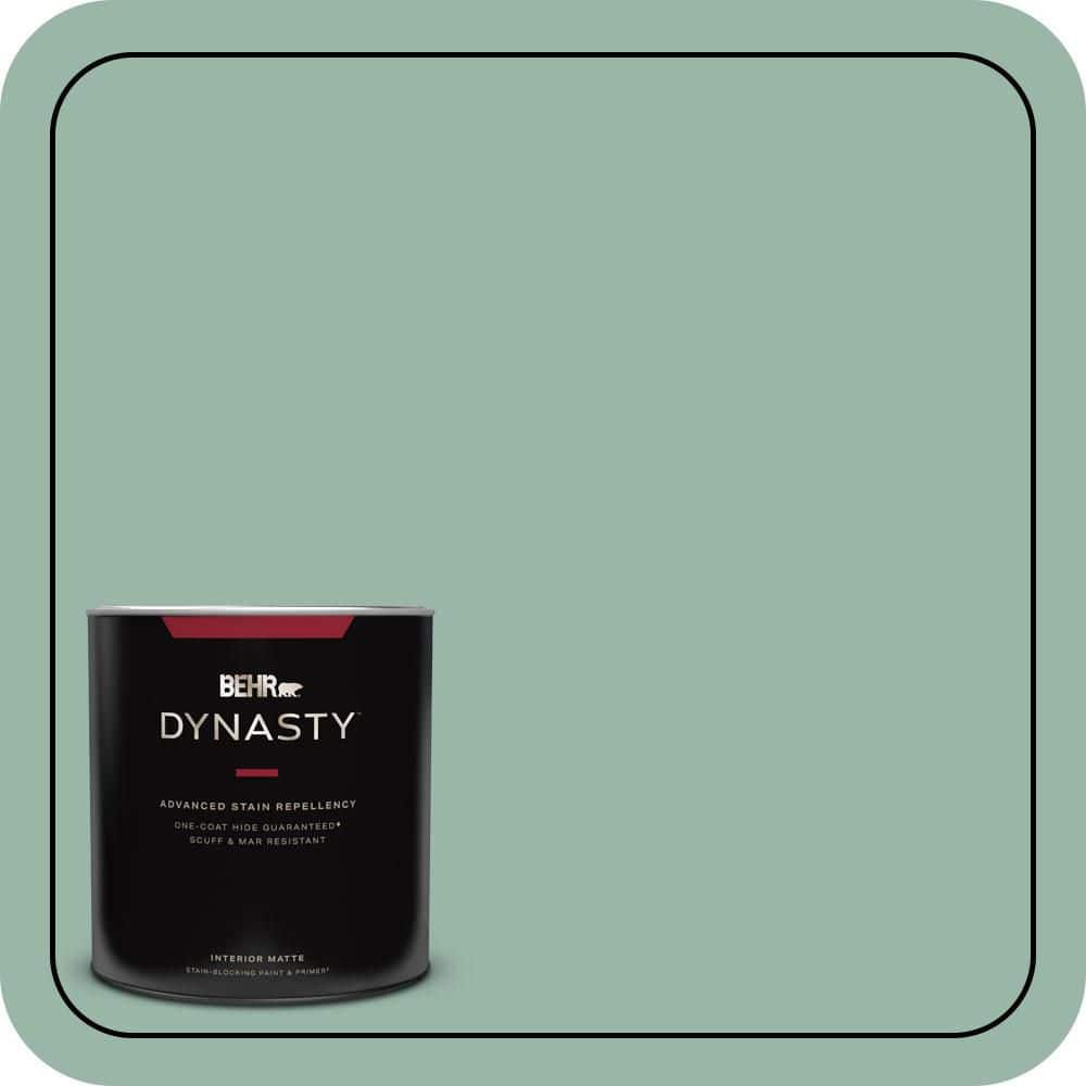 BEHR DYNASTY 1 qt. #S420-3 Nile River One-Coat Hide Matte Interior Stain-Blocking Paint and Primer