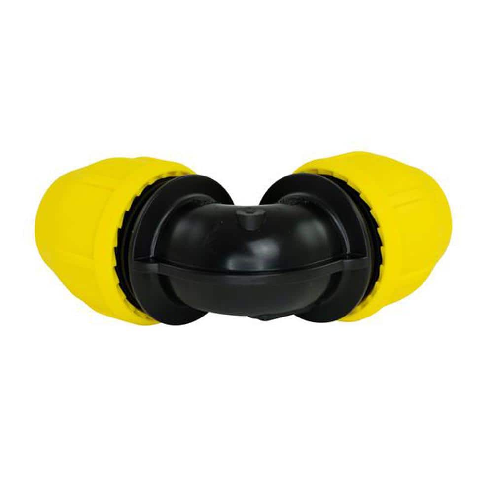 HOME-FLEX 1 in. IPS DR 11 Underground Yellow Poly Gas Pipe 90-Degree Elbow (4)