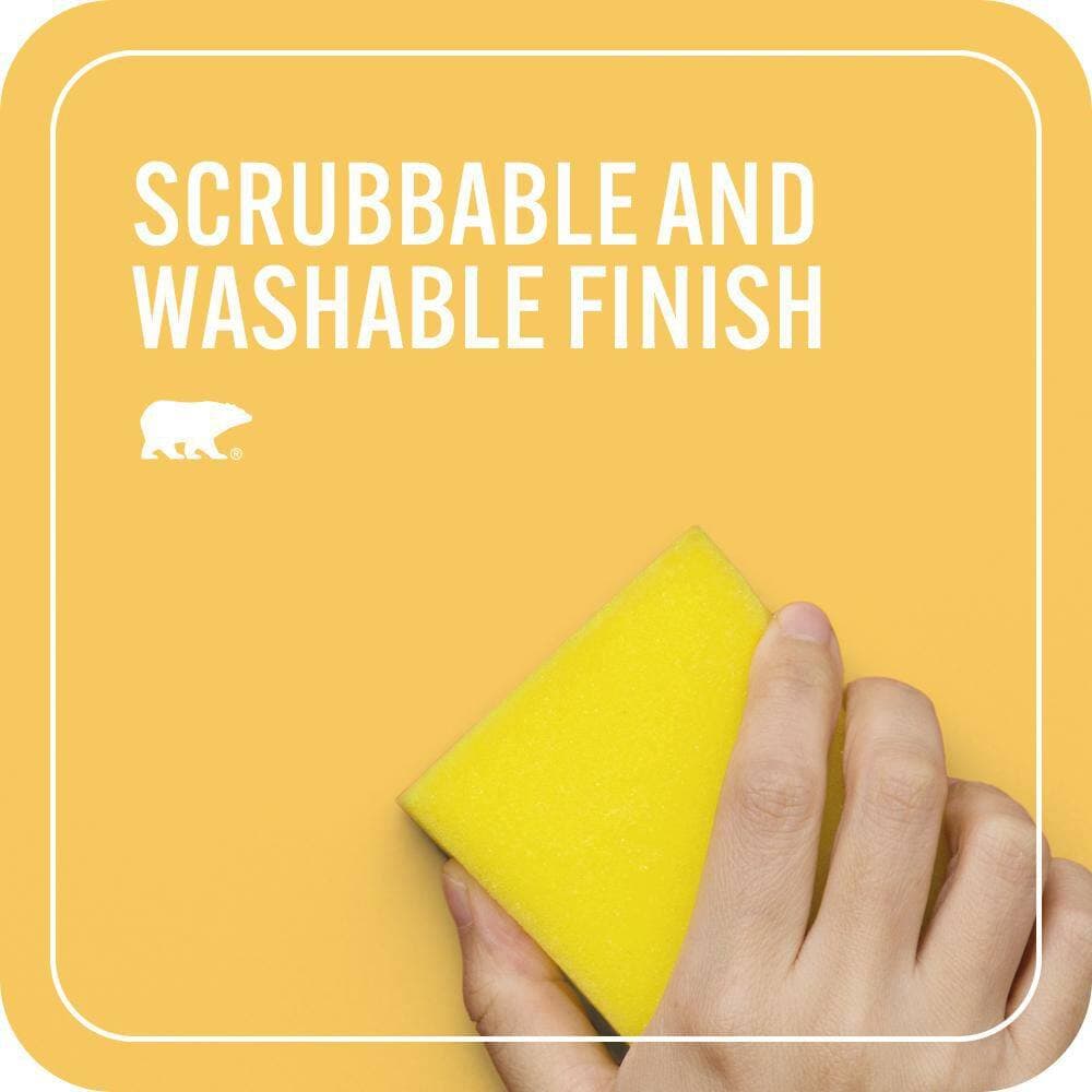 BEHR PREMIUM PLUS 1 qt. #P280-5 Little Sun Dress Hi-Gloss Enamel Interior/Exterior Paint & Primer (4)