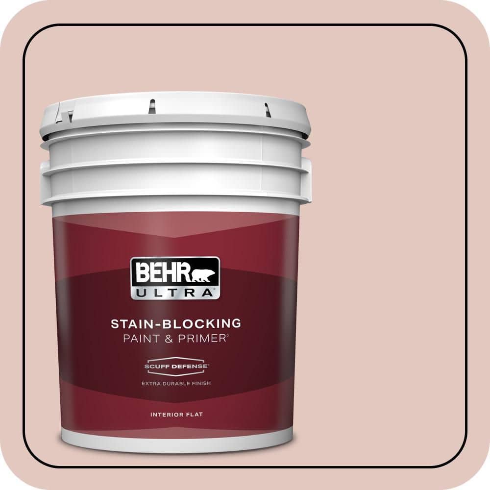 BEHR ULTRA 5 gal. #S170-2 Rosewater Extra Durable Flat Interior Paint & Primer
