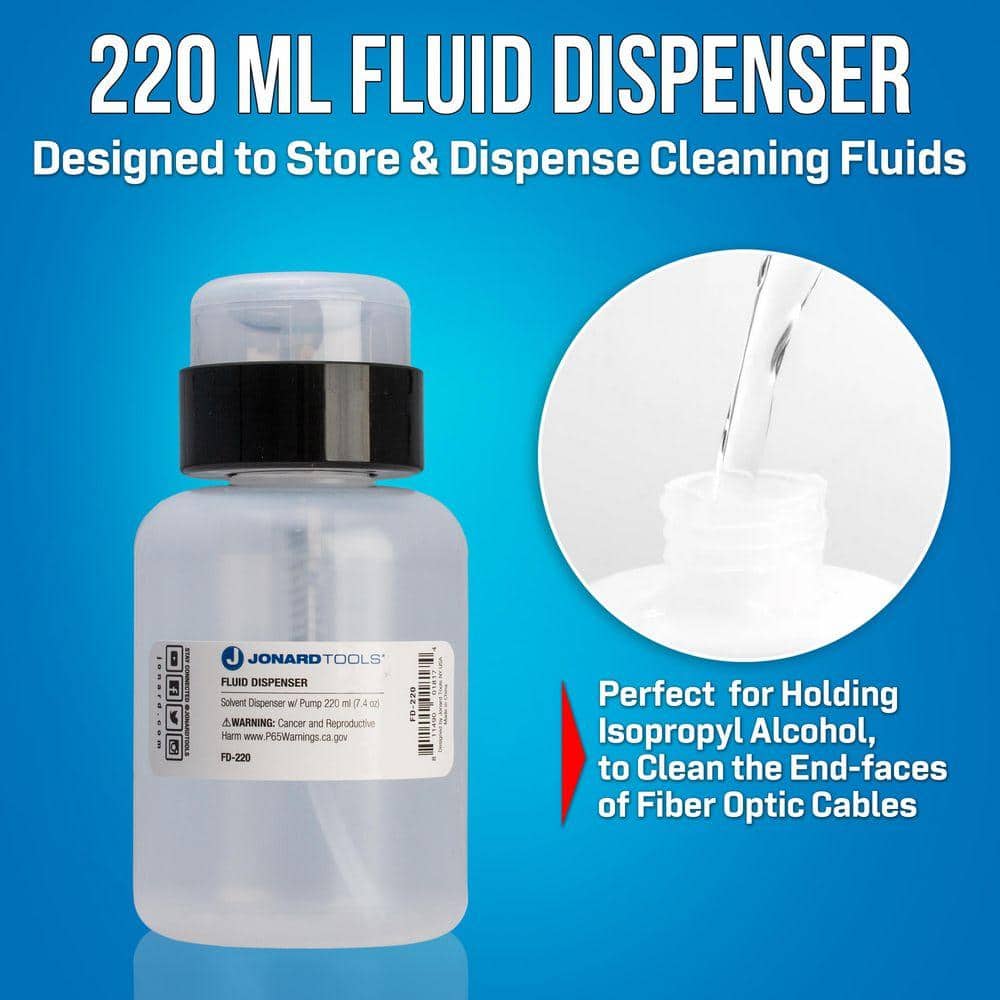 JONARD TOOLS 220 ml Fluid Dispenser for Isopropyl Alcohol and Other Cleaning Fluids (2)