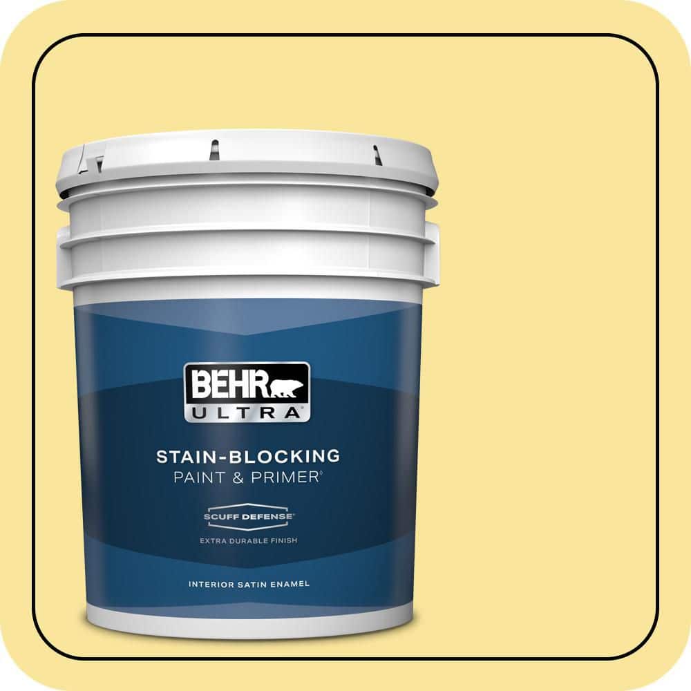 BEHR ULTRA 5 gal. #P310-4 Storm Lightning Extra Durable Satin Enamel Interior Paint & Primer