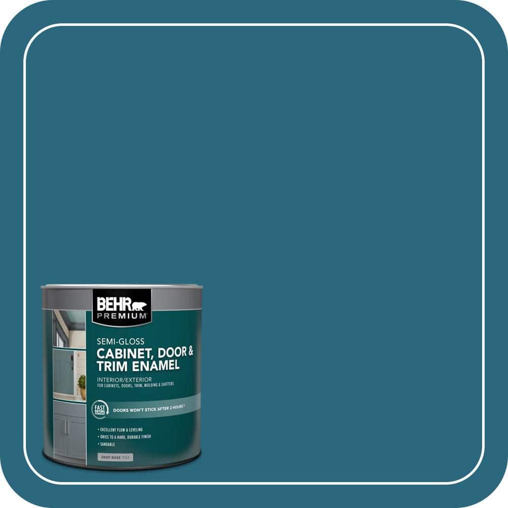 BEHR PREMIUM 1 qt. #M480-7 Ice Cave Semi-Gloss Enamel Interior/Exterior Cabinet, Door & Trim Paint