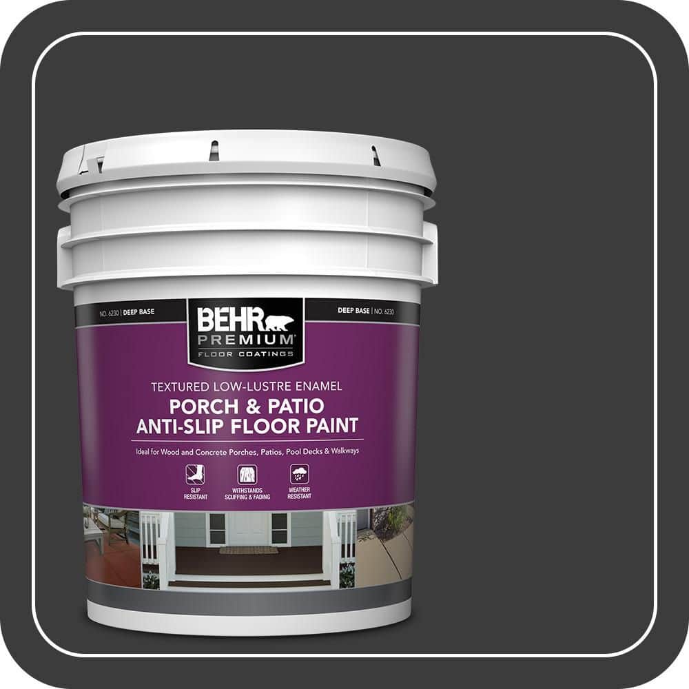 BEHR PREMIUM 5 gal. #MQ5-05 Limousine Leather Textured Low-Lustre Enamel Interior/Exterior Porch and Patio Anti-Slip Floor Paint