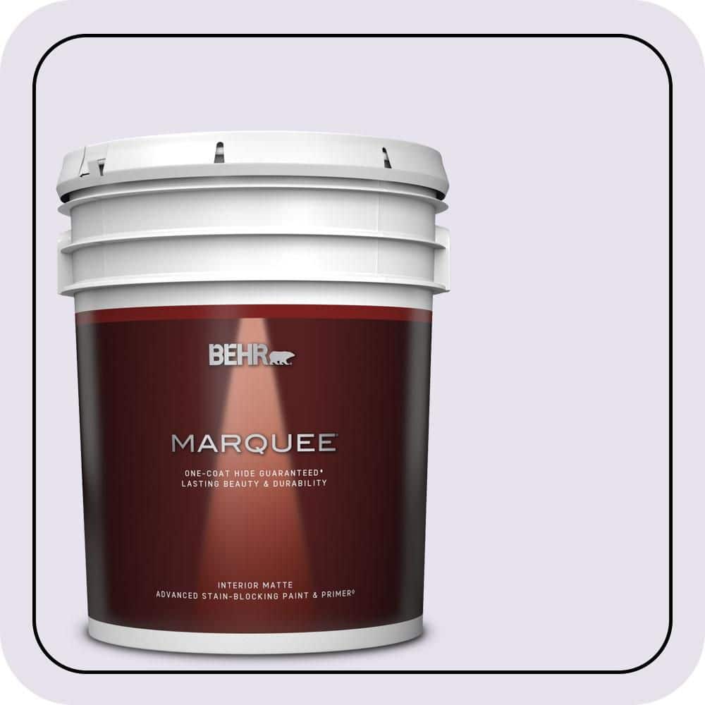 BEHR MARQUEE 5 gal. #640A-1 Soft Iris Matte Interior Paint & Primer