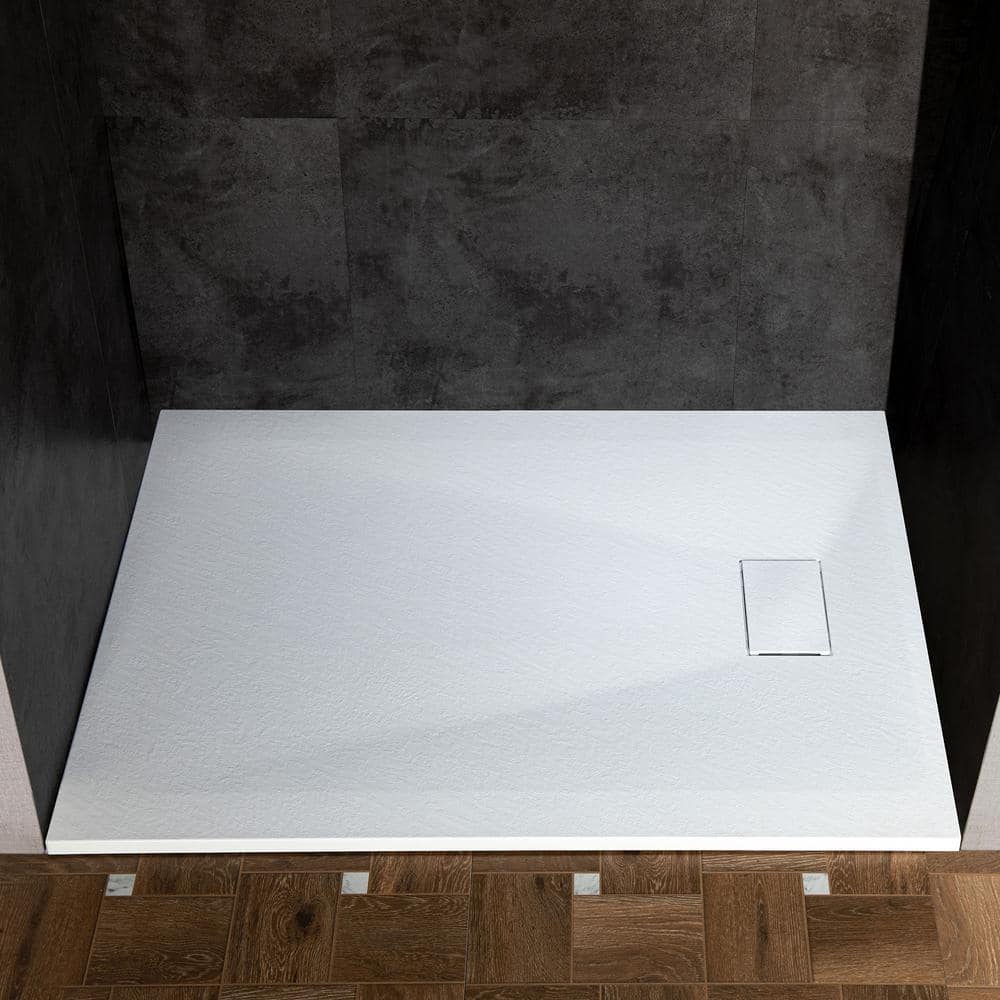 WOODBRIDGE 59 in. L 31.5 in. W Alcove Shower Pan Base with Left/Right Drain (1)