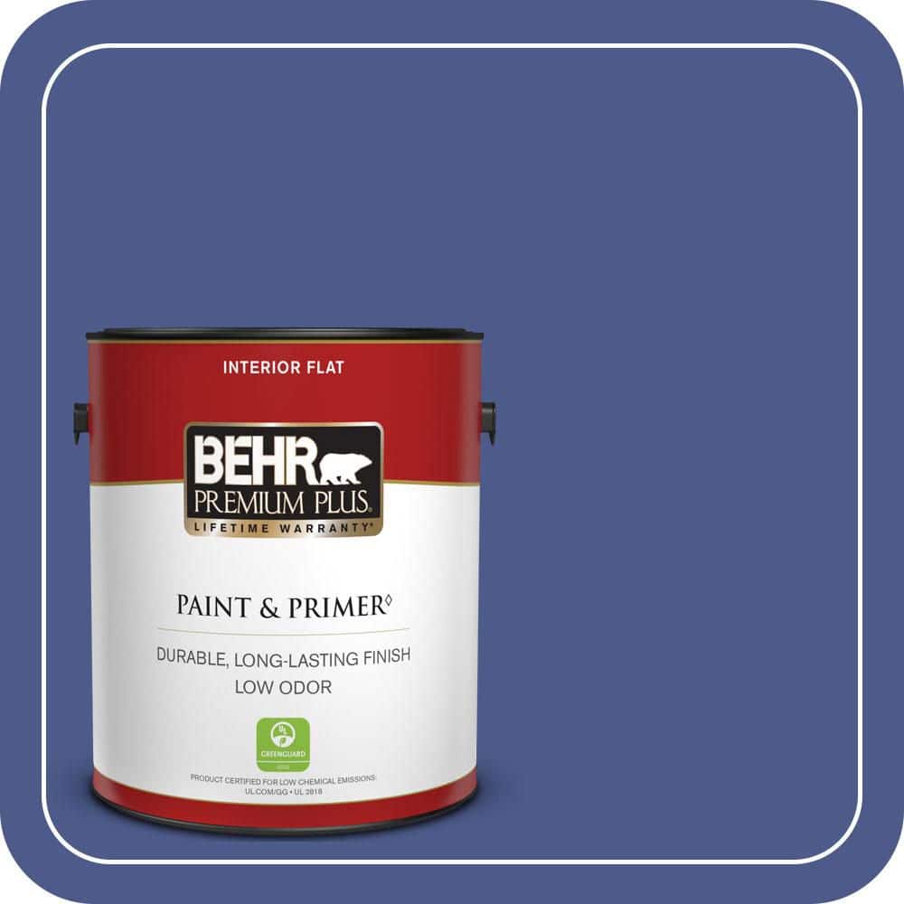 BEHR PREMIUM PLUS 1 gal. #S-G-610 Gem Flat Low Odor Interior Paint & Primer