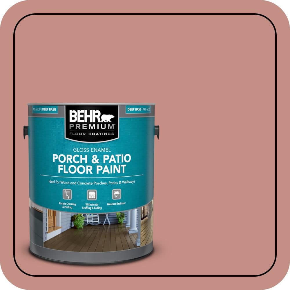 BEHR PREMIUM 1 gal. #S160-4 Portuguese Dawn Gloss Enamel Interior/Exterior Porch and Patio Floor Paint