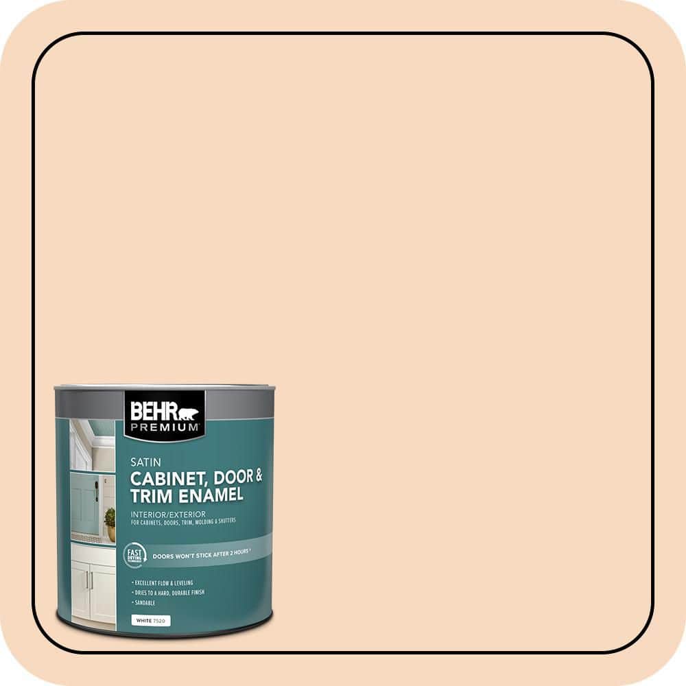 BEHR PREMIUM 1 qt. #M220-2 Pumpkin Essence Satin Enamel Interior/Exterior Cabinet, Door & Trim Paint (1)