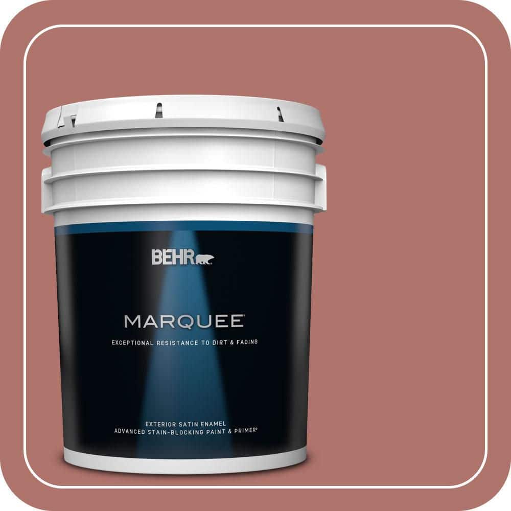 BEHR MARQUEE 5 gal. #PMD-81 Tandoori Spice Satin Enamel Exterior Paint & Primer