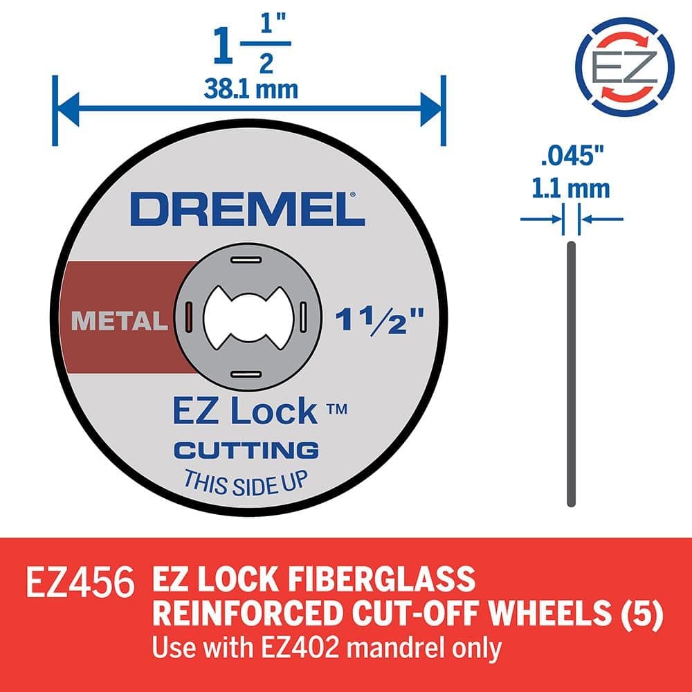 Dremel EZ Lock 1-1/2 in. Rotary Tool Metal Cut-Off Wheels for Metal (5-Pack) (2)