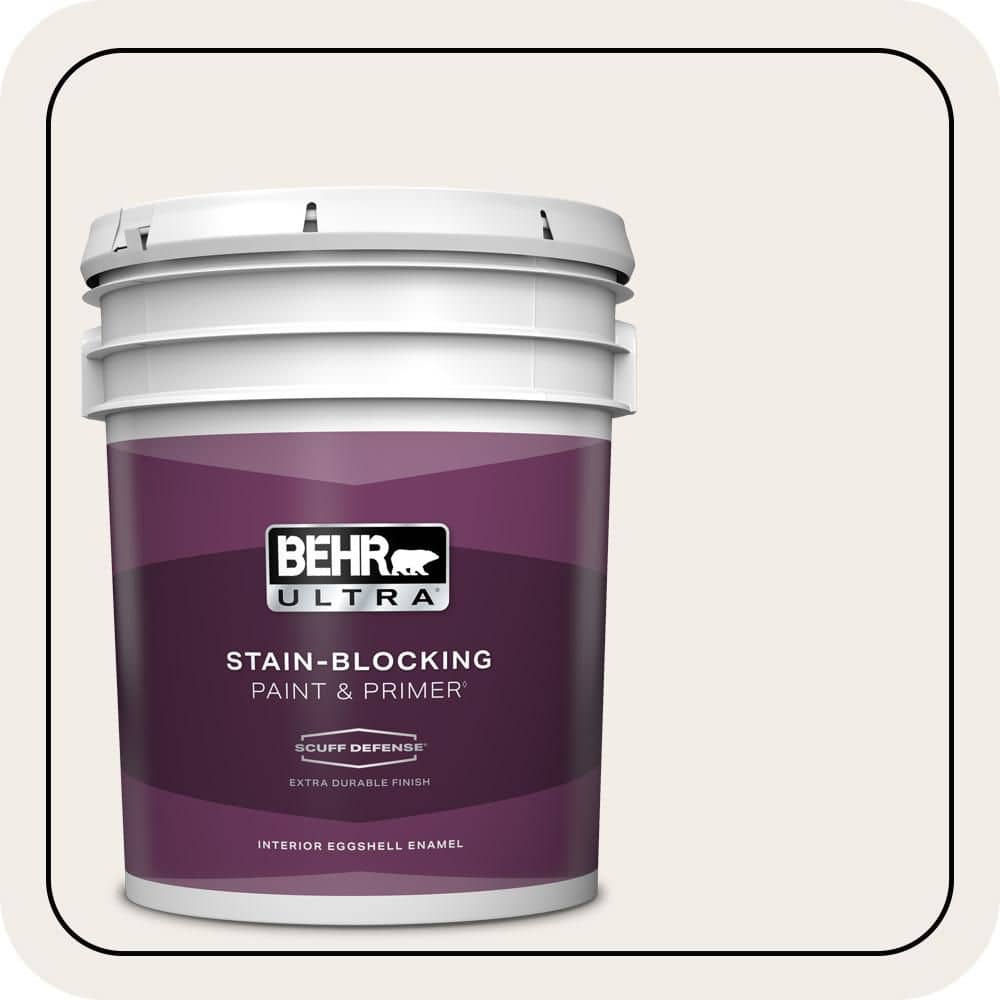 BEHR ULTRA 5 gal. #RD-W10 New House White Extra Durable Eggshell Enamel Interior Paint & Primer