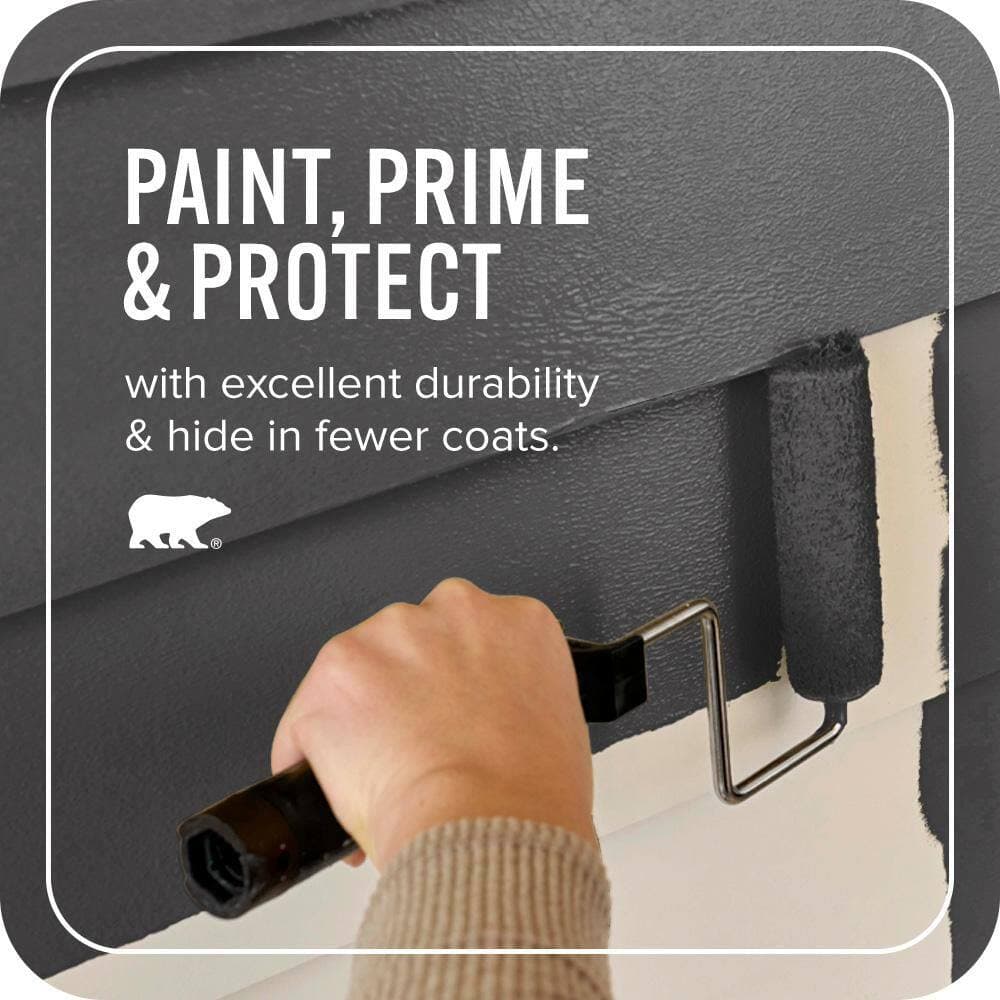 BEHR ULTRA 1 gal. #T13-3 Black Lacquer Semi-Gloss Enamel Exterior Paint & Primer (3)