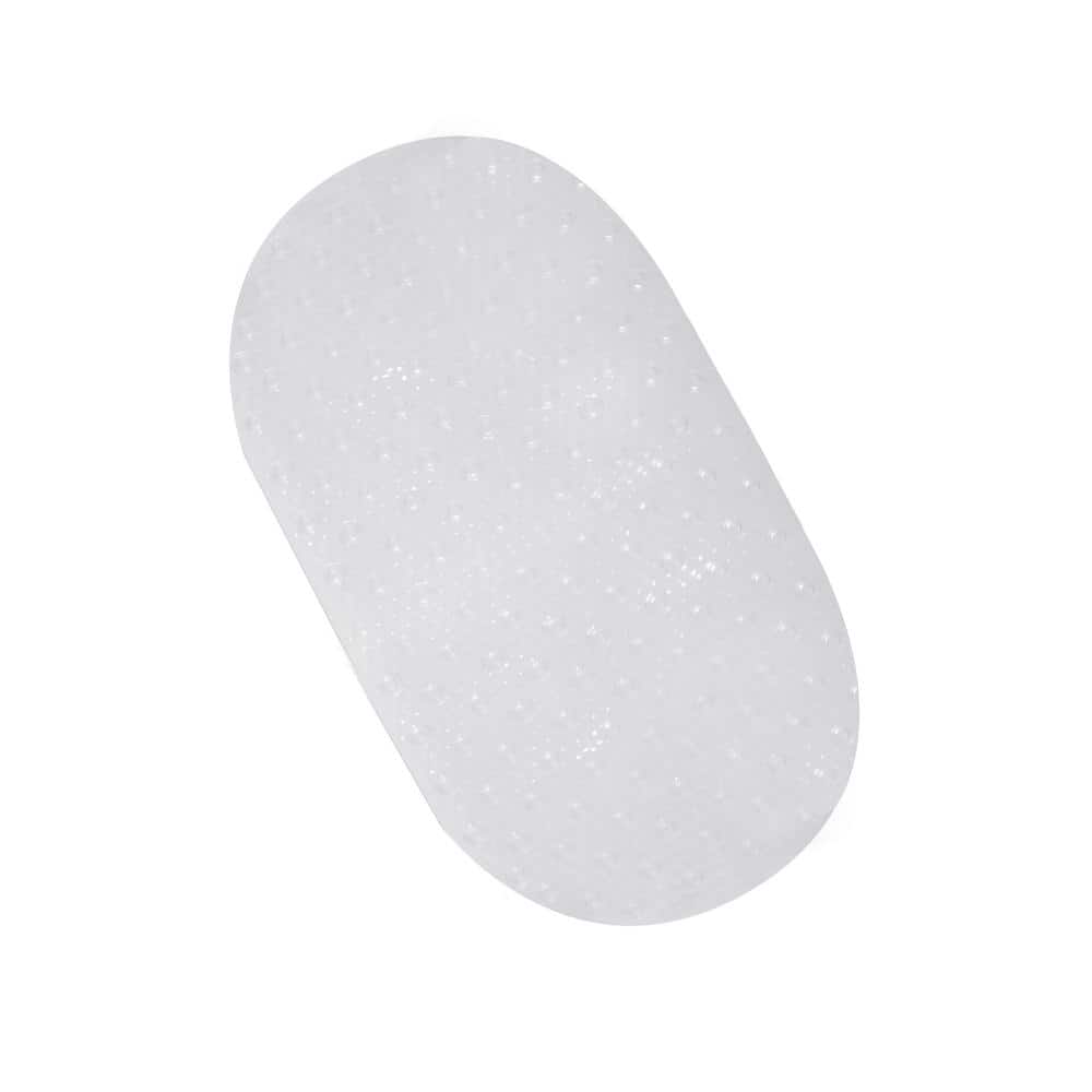 Glacier Bay 15.5 in. x 27.5 in. Bubble Bath Mat in Clear (2)
