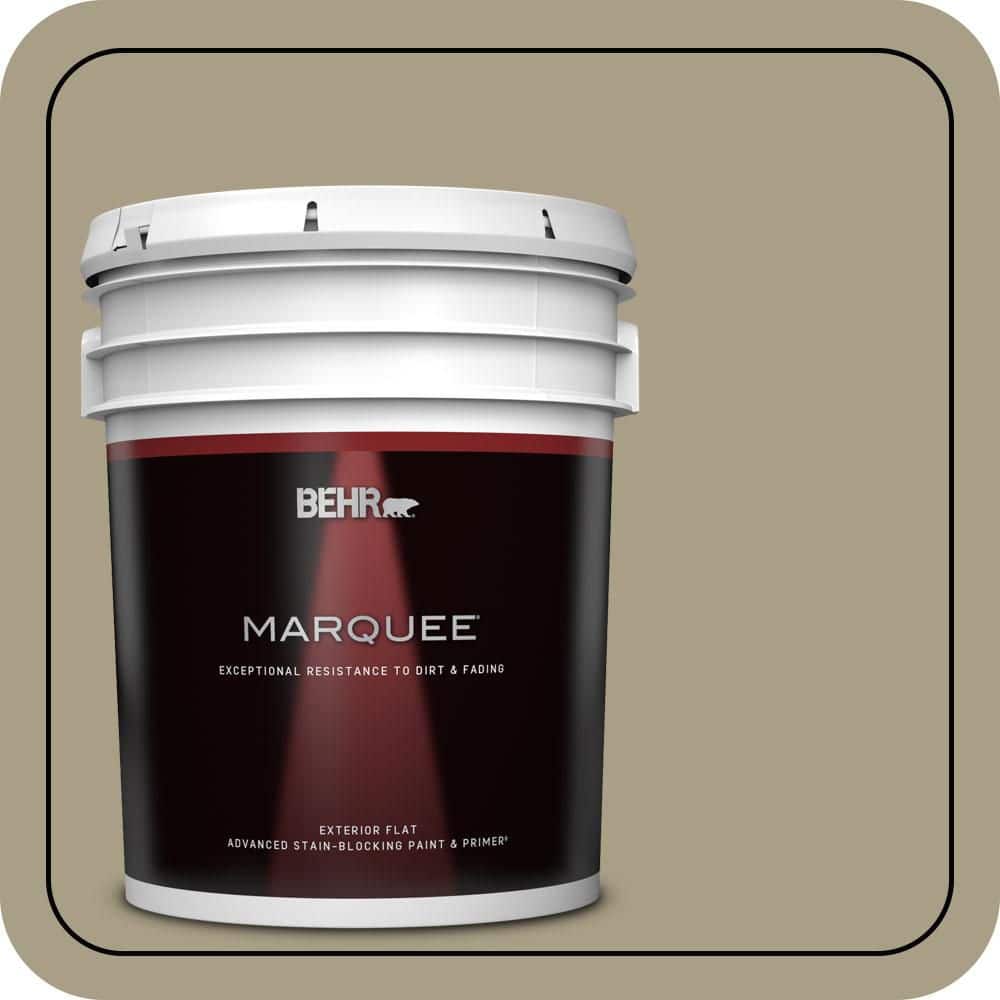 BEHR MARQUEE 5 gal. #N340-4 Tent Green Flat Exterior Paint & Primer